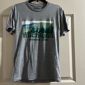 Gray Michigan Graphic T-Shirt
